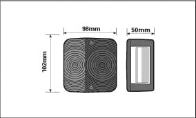 Radex Combination Trailer Lamp Pair