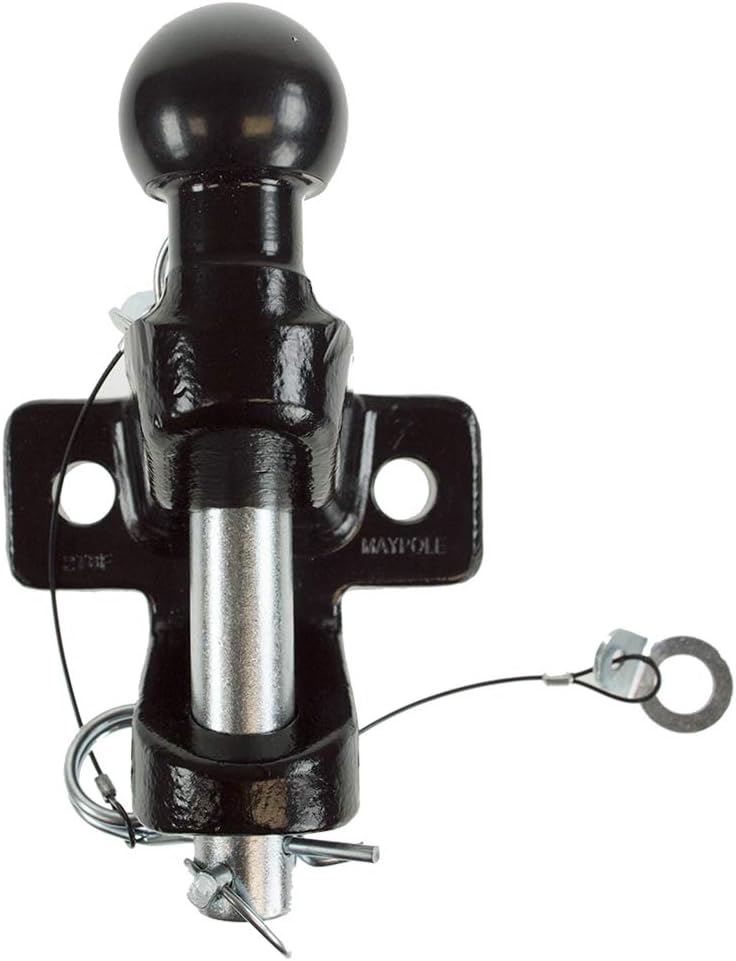 50mm Ball & Pin Hitch – Heavy Duty Towball Assembly-Silver