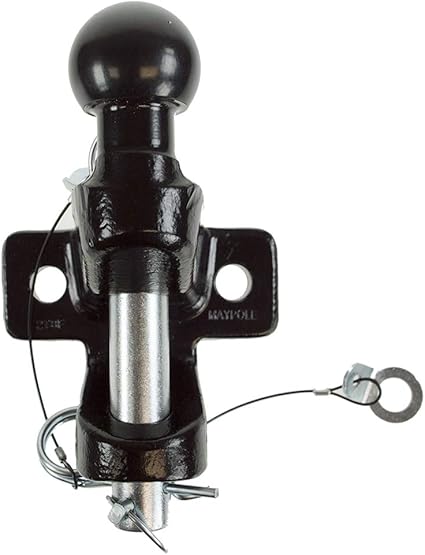 50mm Ball & Pin Hitch – Heavy Duty Towball Assembly-Black