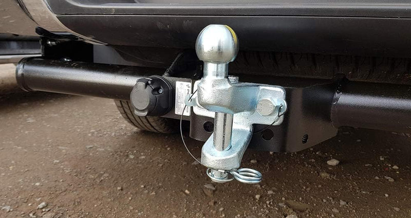 50mm Ball & Pin Hitch – Heavy Duty Towball Assembly-Bright Silver