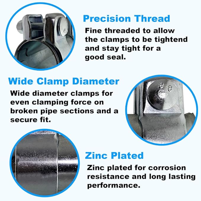 Adjustable Exhaust Pipe Joiner – 48–50mm x 80mm