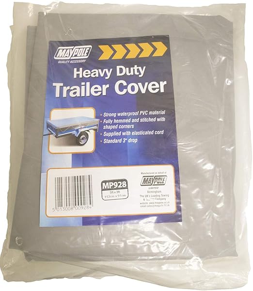 Heavy Duty Waterproof Trailer Cover – Elasticated Secure Fit-6 x 4ft (183 x 122cm)