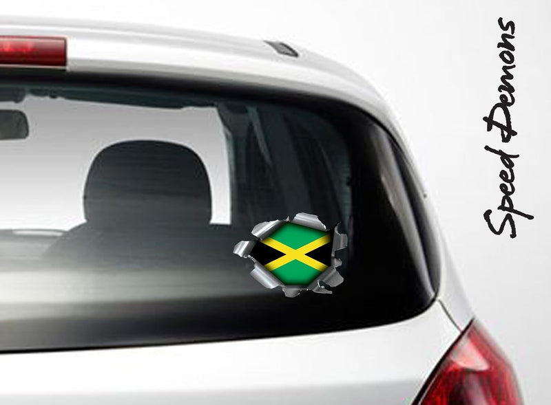 Speed Demons Flag Sticker – Self Adhesive Graphic-Jamaica-Standard