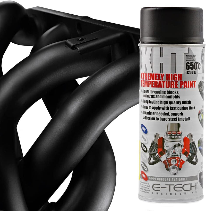 E‑Tech XHT High Temperature Paint – Heat Resistant up to 650°C-Black