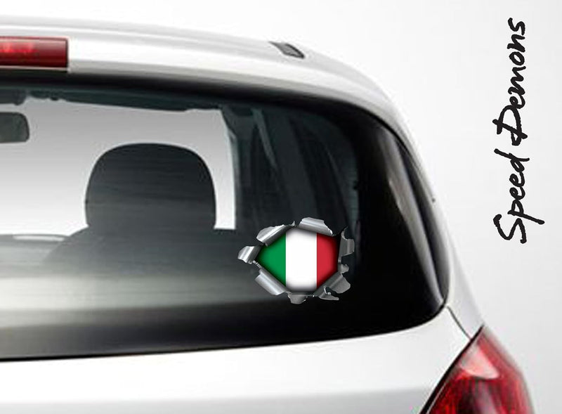 Speed Demons Flag Sticker – Self Adhesive Graphic-Italy-Standard