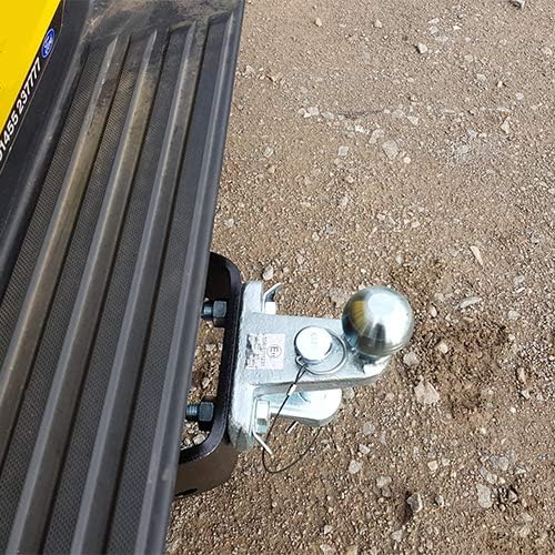 50mm Ball & Pin Hitch – Heavy Duty Towball Assembly-Bright Silver