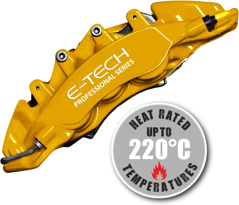 E‑Tech Brake Caliper Paint Kit – Professional High Temperature 220°C-Yellow