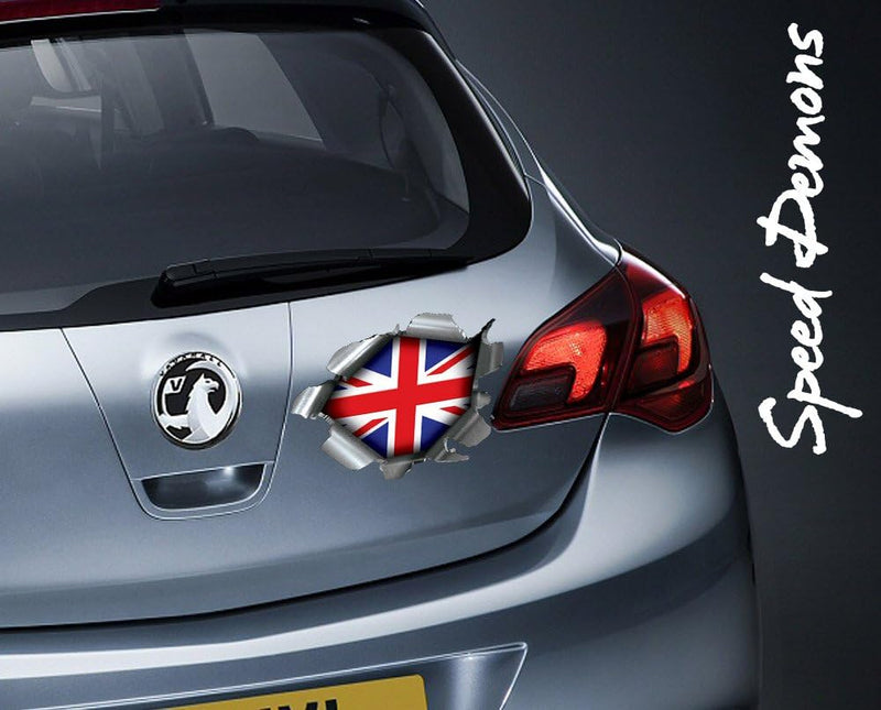 Speed Demons Flag Sticker – Self Adhesive Graphic-Union Jack-Extra Large