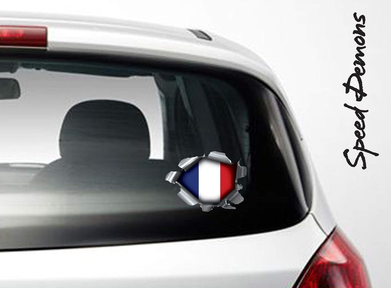 Speed Demons Flag Sticker – Self Adhesive Graphic-France-Standard