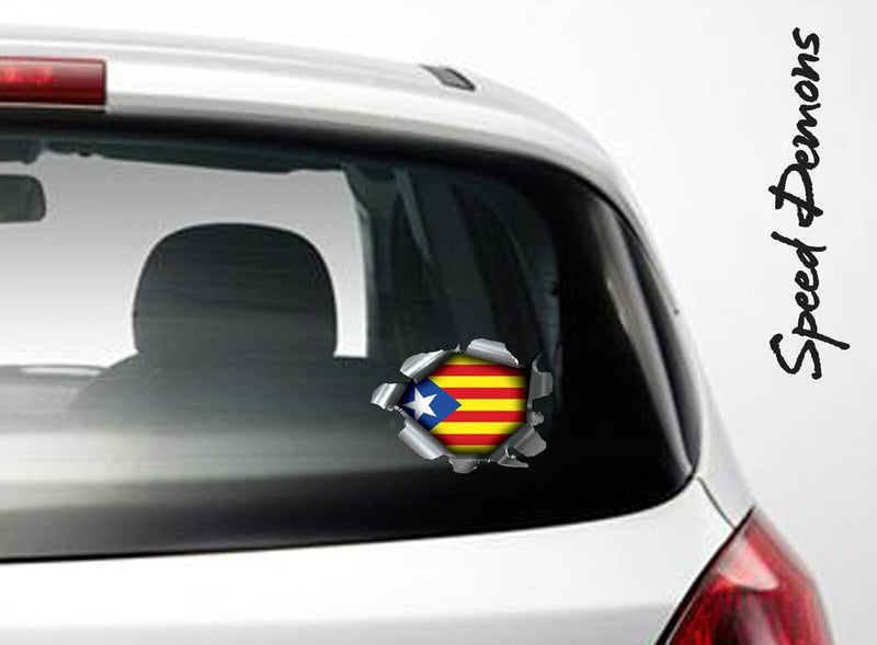 Speed Demons Flag Sticker – Self Adhesive Graphic-Catalonia-Standard