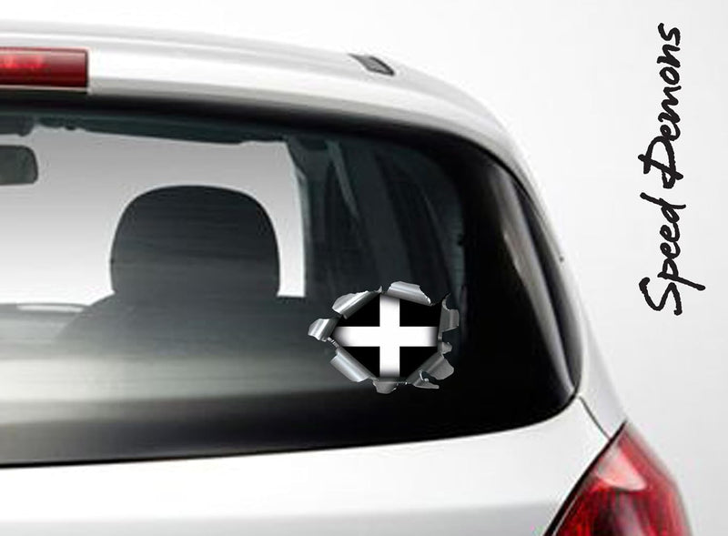 NEW - Cornwall Flag Car Sticker - Self Adhesive