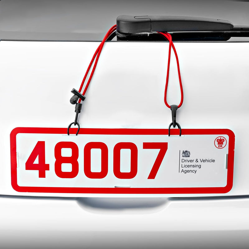 Trade Plate Holders Easy Adjust Hi-Vis Multi-Function Elasticated Cords 1 Pair