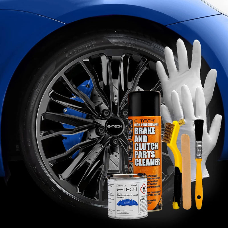 E‑Tech Brake Caliper Paint Kit – Professional High Temperature 220°C-Gloss Cobalt Blue