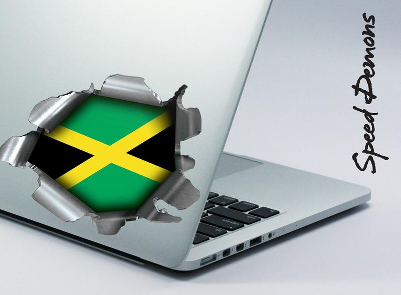 Speed Demons Flag Sticker – Self Adhesive Graphic-Jamaica-Standard