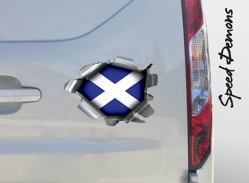 Speed Demons Flag Sticker – Self Adhesive Graphic-Scotland-Extra Large