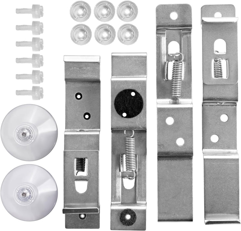 Trade Plate Holders Multi-Purpose Clip-On Brackets and Suction Cup Set – Allows Original Plate to Be Seen as per DVLA Guidance Notes on Trade Plates – Single Plate Set