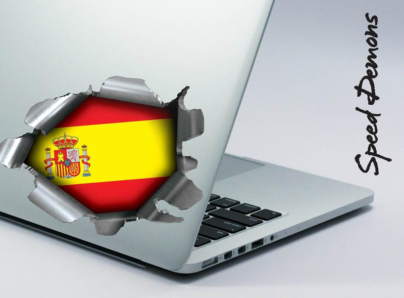 Speed Demons Flag Sticker – Self Adhesive Graphic-Spain-Standard
