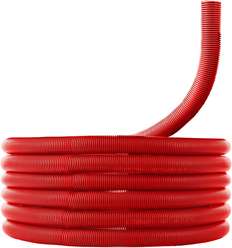 Red High Visibility Twin Caravan & Motorhome Waste Water Outlet Pipe System – FloPlast Fittings-Pipe Length-10 Metre