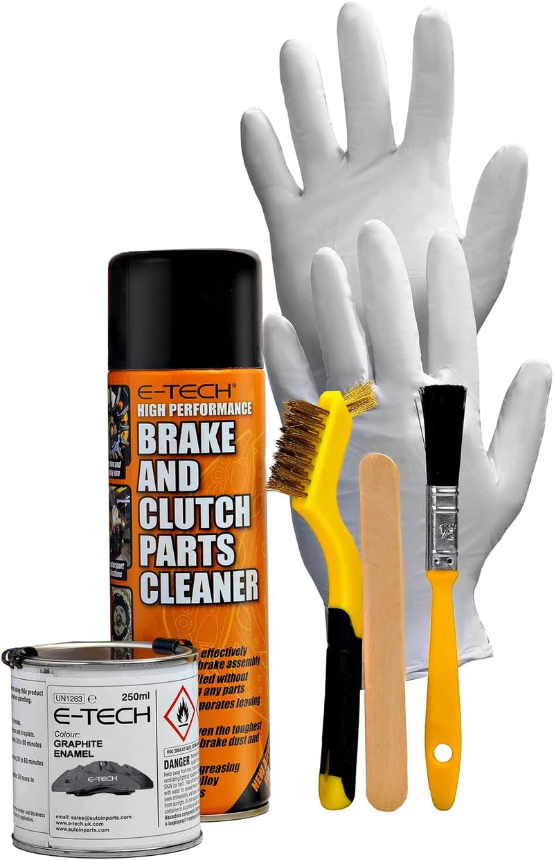 E‑Tech Brake Caliper Paint Kit – Professional High Temperature 220°C-Graphite