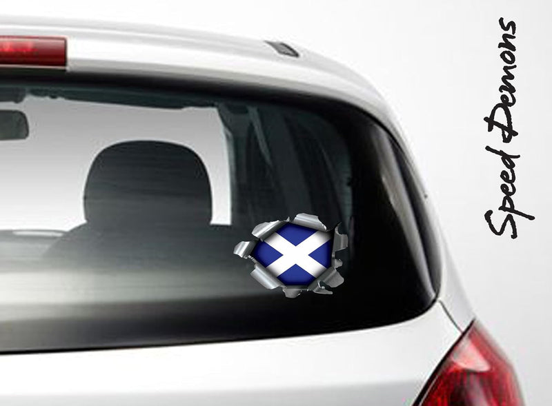 Speed Demons Flag Sticker – Self Adhesive Graphic-Scotland (Football/Rugby)-Standard