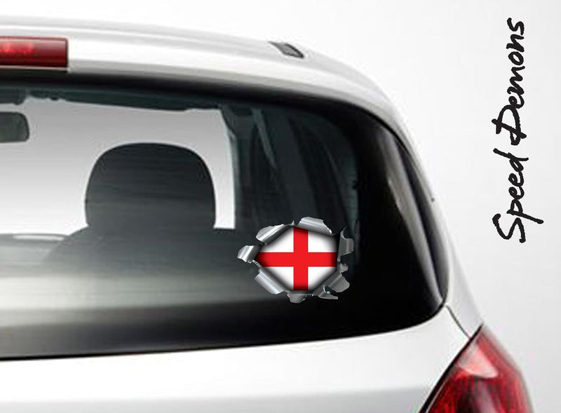 Speed Demons Flag Sticker – Self Adhesive Graphic-England-Standard