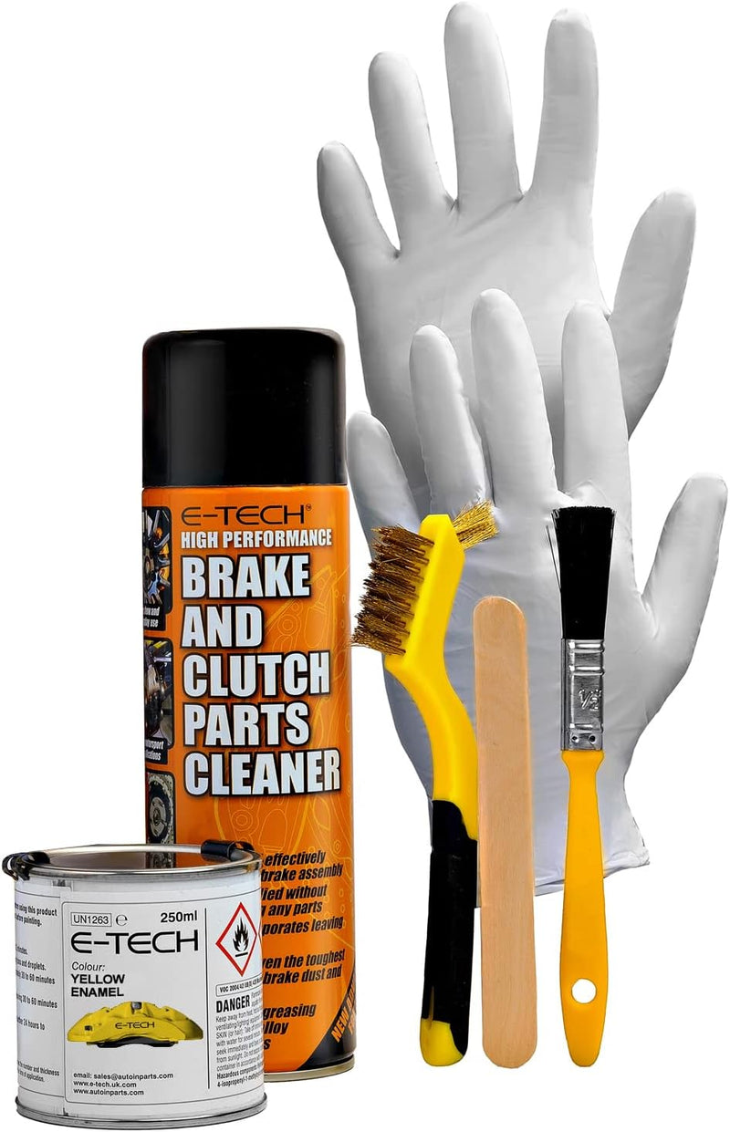 E‑Tech Brake Caliper Paint Kit – Professional High Temperature 220°C-Yellow