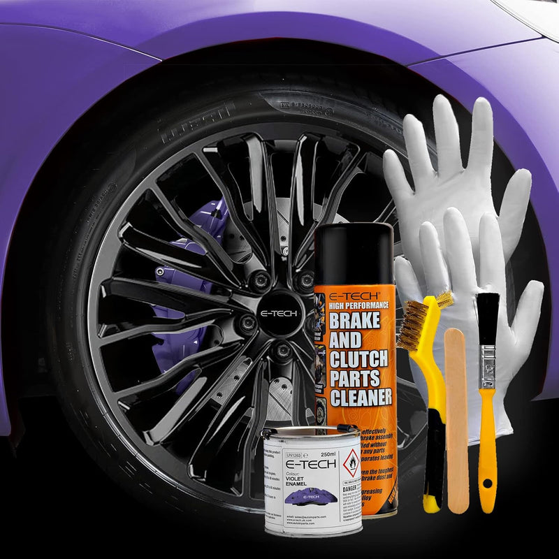 E‑Tech Brake Caliper Paint Kit – Professional High Temperature 220°C-Violet