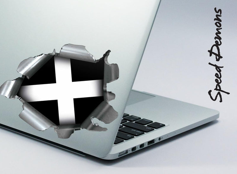 NEW - Cornwall Flag Car Sticker - Self Adhesive