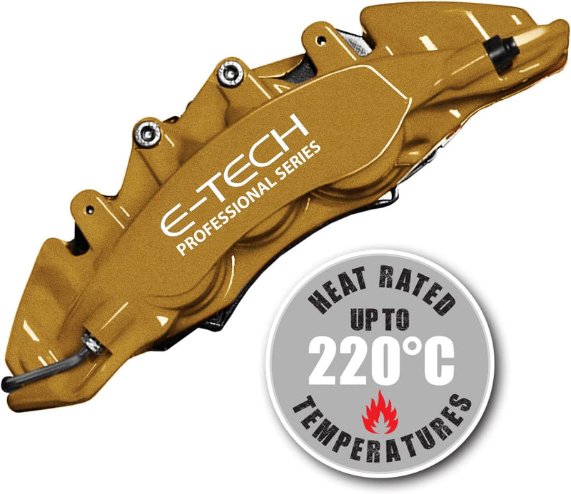 E‑Tech Brake Caliper Paint Kit – Professional High Temperature 220°C-Gold