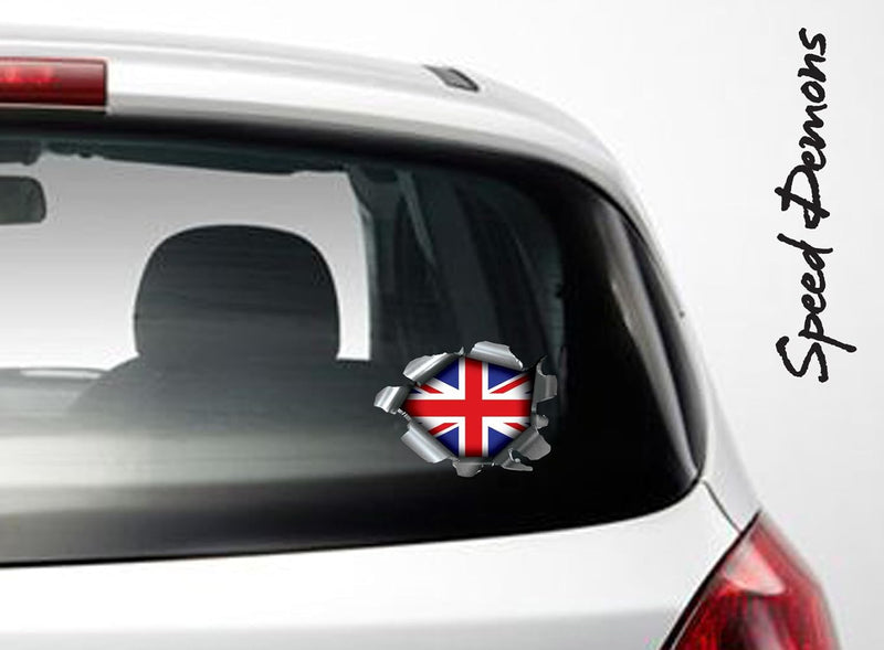 Speed Demons Flag Sticker – Self Adhesive Graphic-Union Jack-Standard