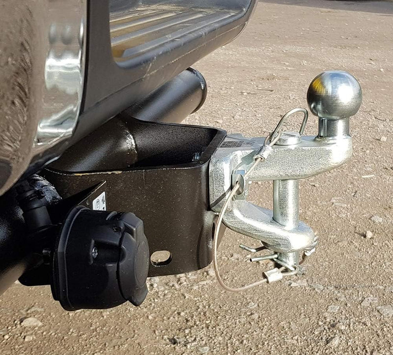 50mm Ball & Pin Hitch – Heavy Duty Towball Assembly-Bright Silver