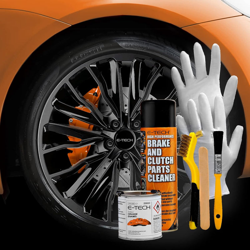E‑Tech Brake Caliper Paint Kit – Professional High Temperature 220°C-Orange