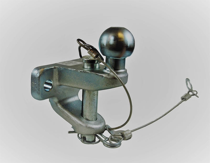 50mm Ball & Pin Hitch – Heavy Duty Towball Assembly-Bright Silver