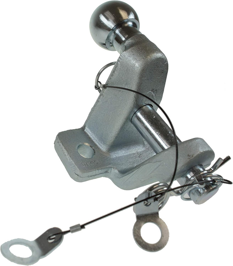 50mm Ball & Pin Hitch – Heavy Duty Towball Assembly-Silver