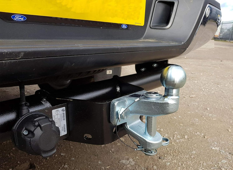 50mm Ball & Pin Hitch – Heavy Duty Towball Assembly-Bright Silver