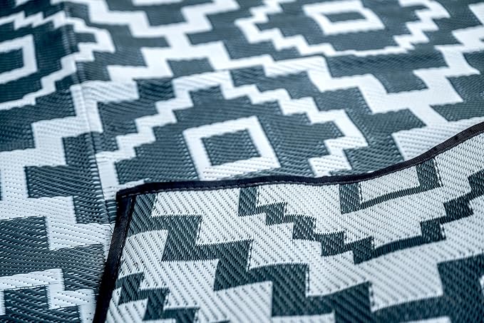 Deluxe Awning Carpet – Aztec Grey Breathable Caravan & Camping Ground Sheet-1.2m x 1.8m
