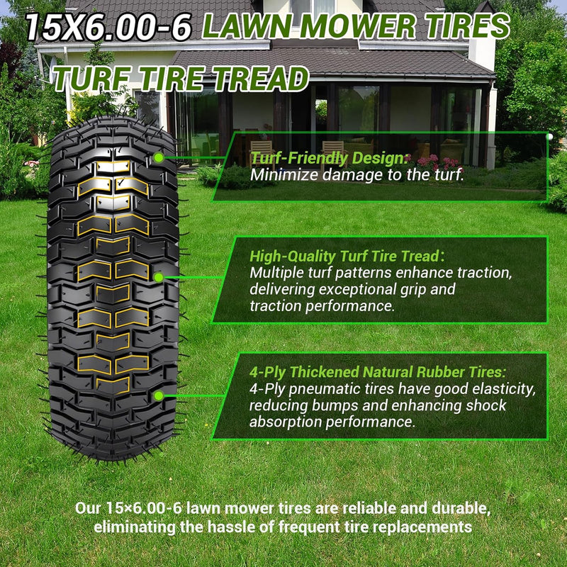 Kenda K383 6 Inch Turf Tyre 15x6.00-6