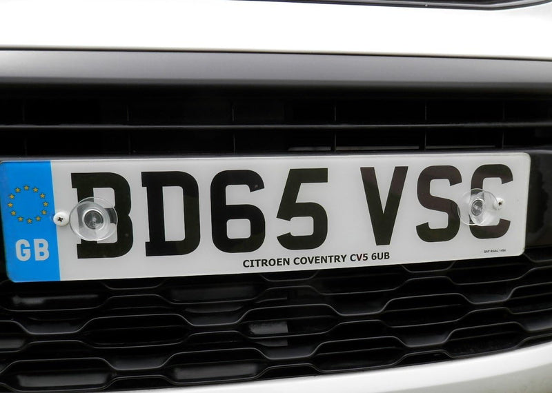 Showroom Number Plate Suction Cups – 35mm Low Profile (Pair)