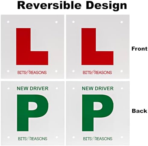 Rigid L Plate with P Plate Reverse – Pair (1.5mm Polycarbonate)