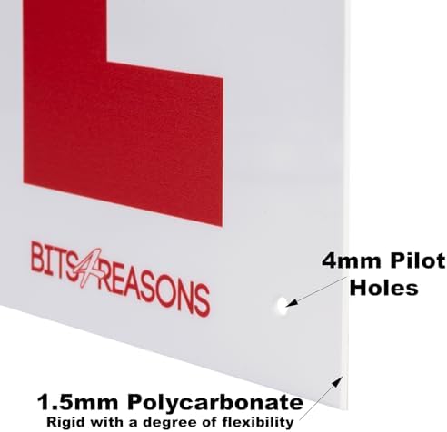 Rigid L Plate with P Plate Reverse – Pair (1.5mm Polycarbonate)