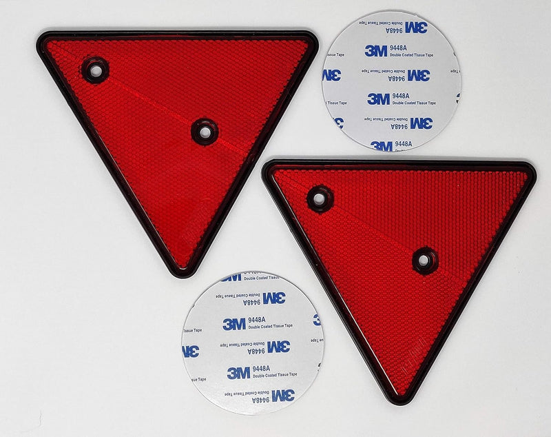 Classic Red Reflector Triangle Pair