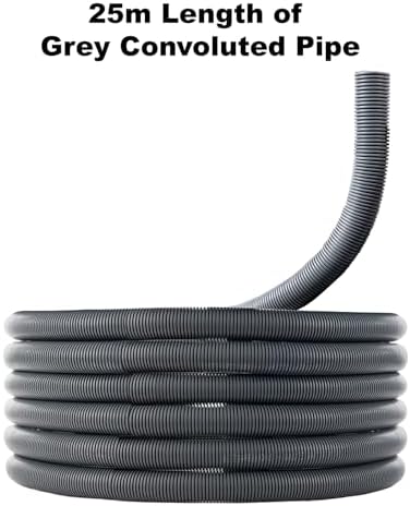 25 Metre Red High Visibility Caravan Waste Water Convoluted Hose 28.5mm ID