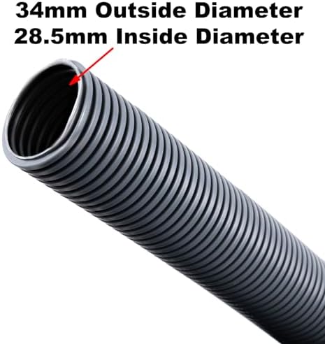 25 Metre Red High Visibility Caravan Waste Water Convoluted Hose 28.5mm ID
