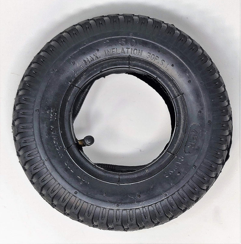 4 Inch Tyre & Tube Set – 2.50‑4 Lug Tread