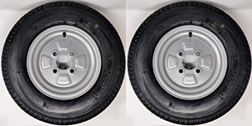 Starco S-255 10 Inch Trailer Wheel & Tyre Assembly Pair 145/80B10 100MM PCD