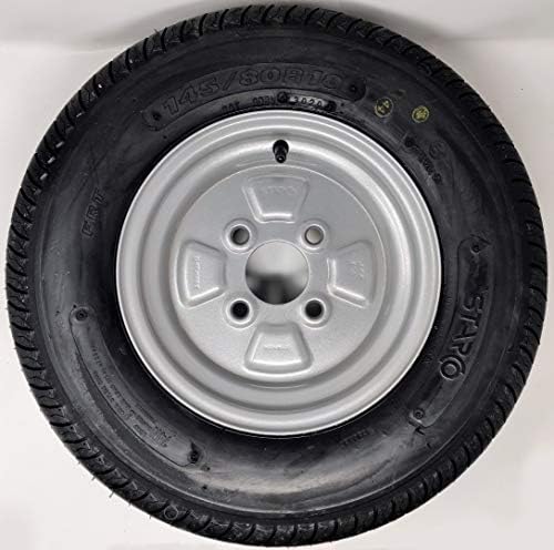Starco S-255 10 Inch Trailer Wheel & Tyre Assembly Pair 145/80B10 100MM PCD