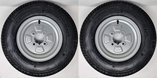 Starco S-255 10 Inch Trailer Wheel & Tyre Assembly Pair 145/80B10 4" PCD