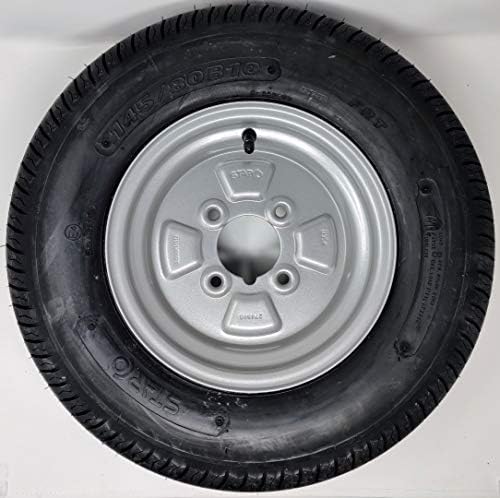 Starco S-255 10 Inch Trailer Wheel & Tyre Assembly Pair 145/80B10 4" PCD