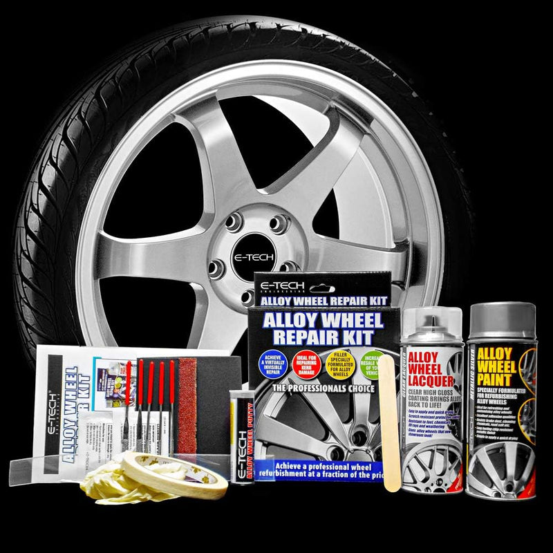 E‑Tech Alloy Wheel Refurbishment Kit Metallic Silver