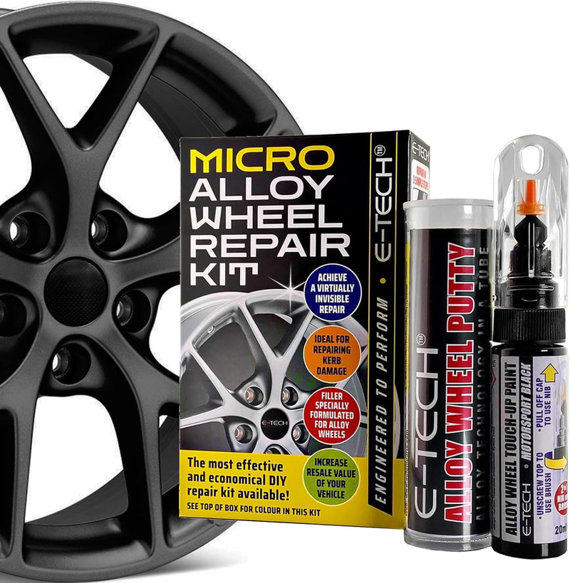 E‑Tech Alloy Wheel Refurbishment Kit Motorsport Black